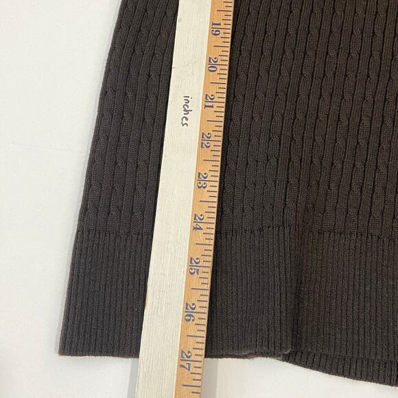 Jeanne Pierre Brown Long Sleeves Pull Over Knit Sweater Size XL - Picture 8 of 9